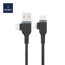 WiWU 아이폰 갤럭시 멀티케이블 USB 4 in 1 PT06